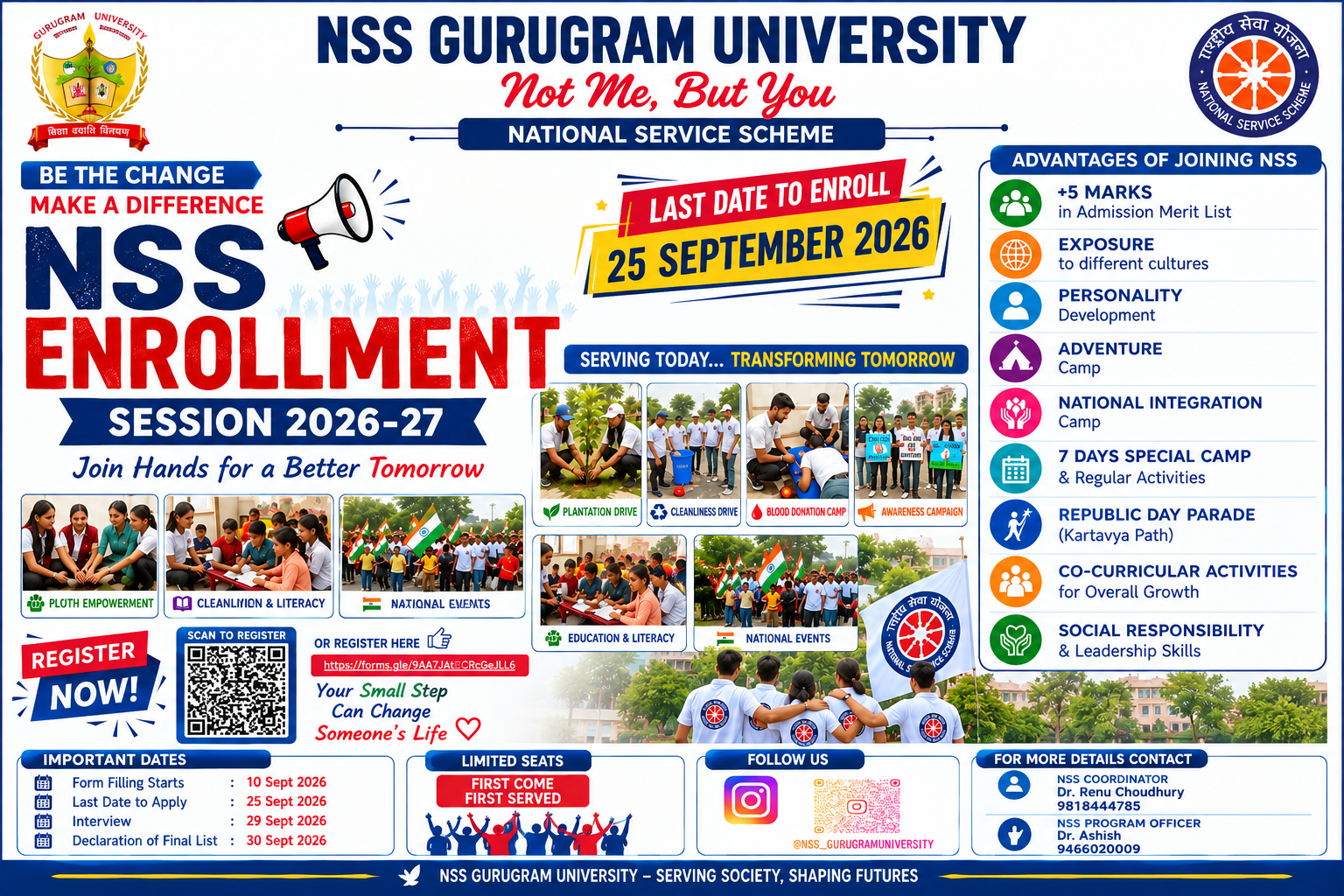 NSS Gurugram University Enrollment 2026-27
